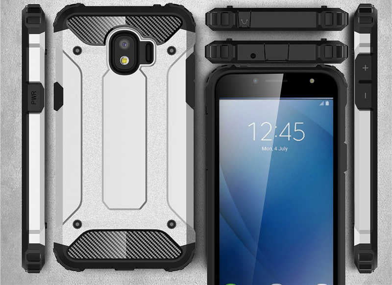 Galaxy J2 Pro 2018 Kılıf Zore Crash Silikon Kapak Gri