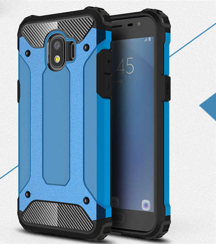 Galaxy J2 Pro 2018 Kılıf Zore Crash Silikon Kapak Mavi