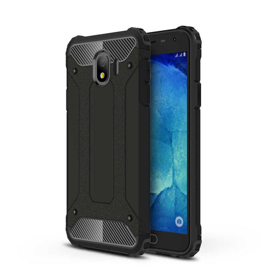 Galaxy J4 Kılıf Zore Crash Silikon Kapak Siyah