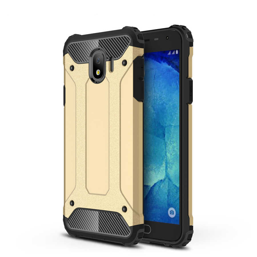 Galaxy J4 Kılıf Zore Crash Silikon Kapak Gold