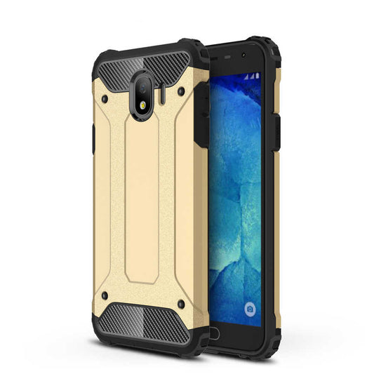 Galaxy J4 Kılıf Zore Crash Silikon Kapak Gold