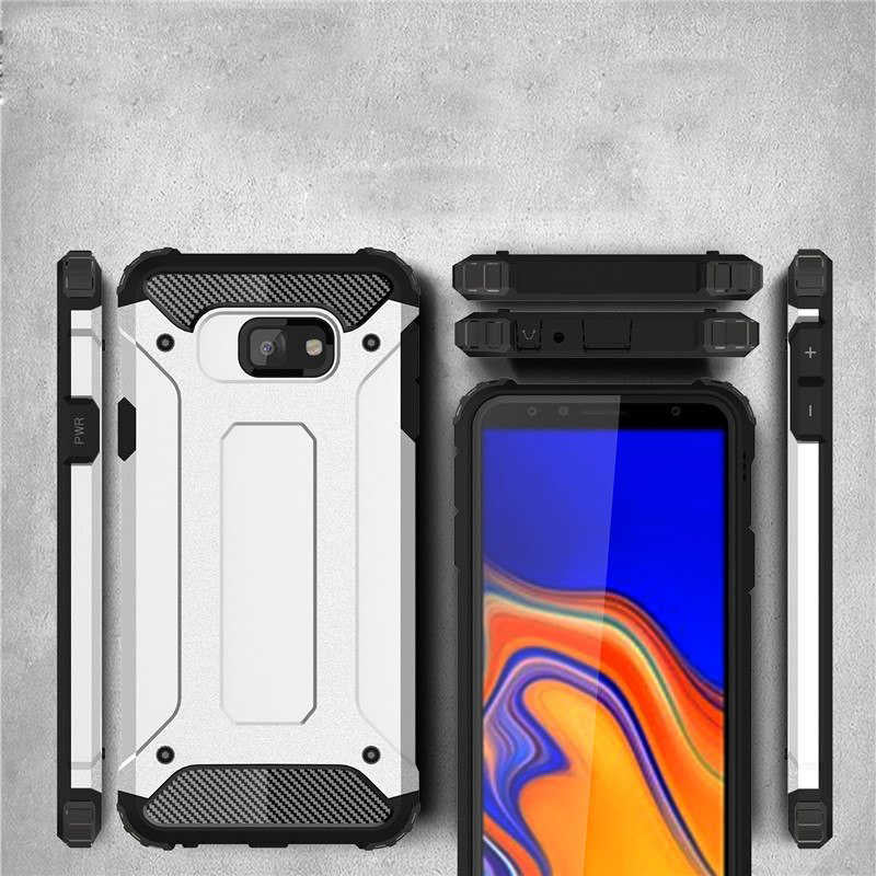 Galaxy J4 Plus Kılıf Zore Crash Silikon Kapak Kırmızı