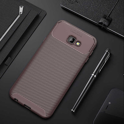 Galaxy J4 Plus Kılıf Zore Negro Silikon Kapak Kahverengi