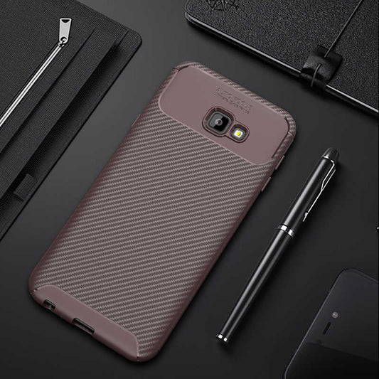 Galaxy J4 Plus Kılıf Zore Negro Silikon Kapak Kahverengi