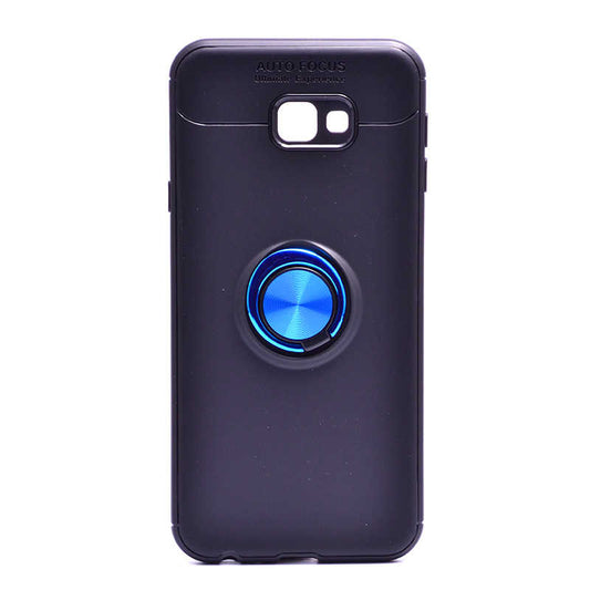Galaxy J4 Plus Kılıf Zore Ravel Silikon Kapak Siyah-Mavi