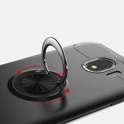 Galaxy J4 Kılıf Zore Ravel Silikon Kapak Siyah-Kırmızı