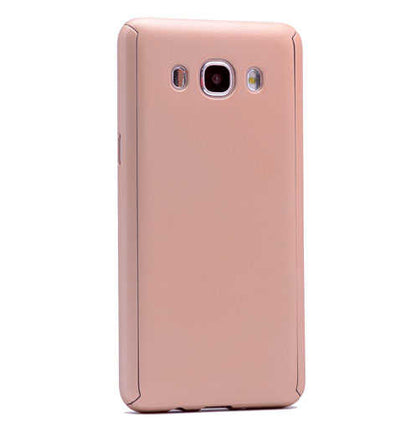 Galaxy J5 2016 Kılıf Zore 360 3 Parçalı Rubber Kapak Siyah