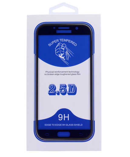 Galaxy J5 Prime Zore Az Eğimli Full Yapışkanlı Cam Siyah