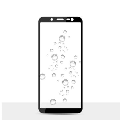 Galaxy J6 Zore Kenarları Kırılmaya Dayanıklı Cam Ekran Koruyucu Siyah