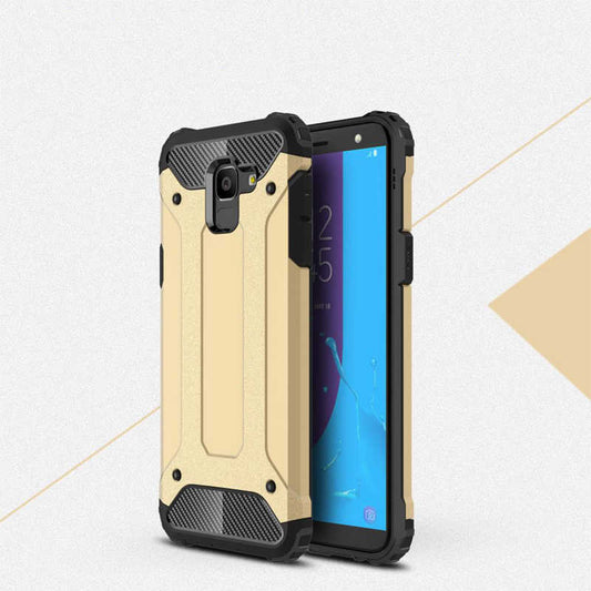 Galaxy J6 Kılıf Zore Crash Silikon Kapak Gold