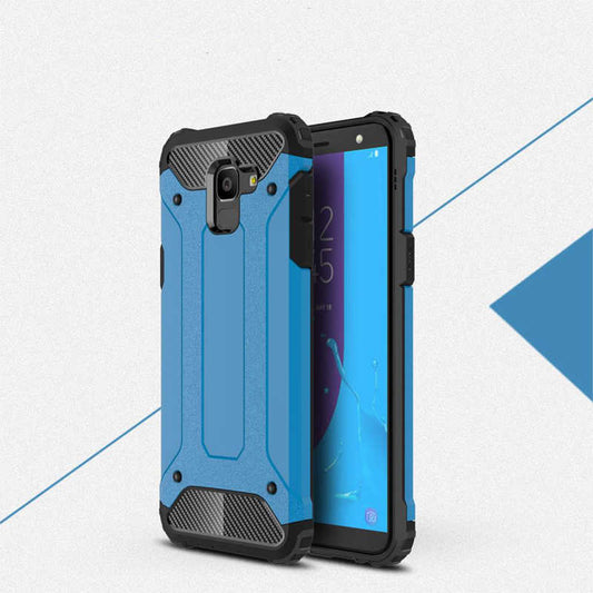 Galaxy J6 Kılıf Zore Crash Silikon Kapak Mavi