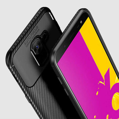 Galaxy J6 Kılıf Zore Negro Silikon Kapak Kahverengi