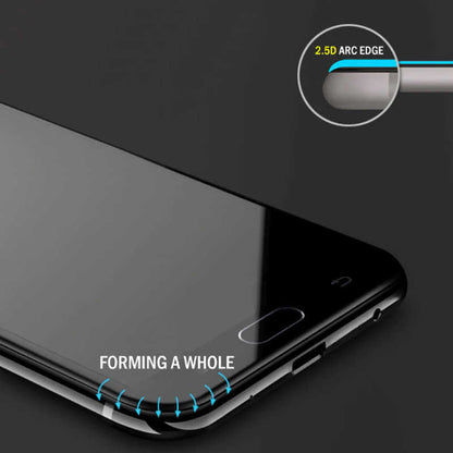 Galaxy J6 Plus Zore Kenarları Kırılmaya Dayanıklı Cam Ekran Koruyucu Siyah