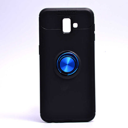 Galaxy J6 Plus Kılıf Zore Ravel Silikon Kapak Siyah-Mavi