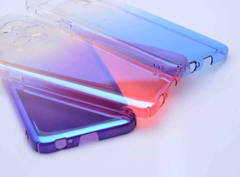 Galaxy J6 Zore Renkli Transparan Kapak Mavi