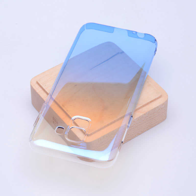 Galaxy J6 Zore Renkli Transparan Kapak Mavi