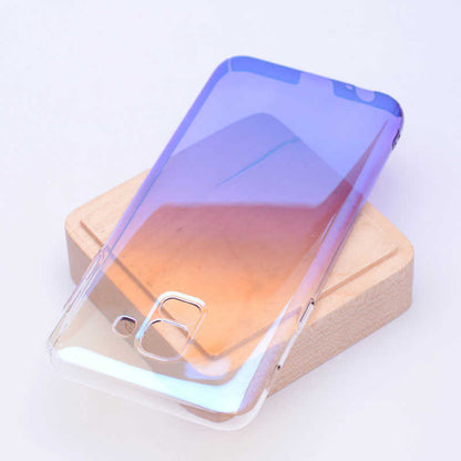 Galaxy J6 Zore Renkli Transparan Kapak Mor