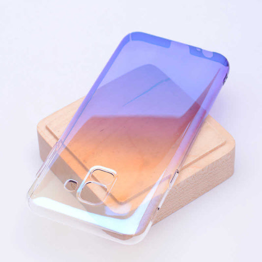 Galaxy J6 Zore Renkli Transparan Kapak Mor