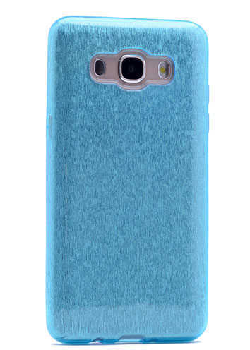 Galaxy J7 2016 Kılıf Zore Shining Silikon Mavi