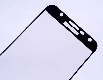 Galaxy J7 Core Zore Ekranı Tam Kaplayan Düz Cam Koruyucu Siyah