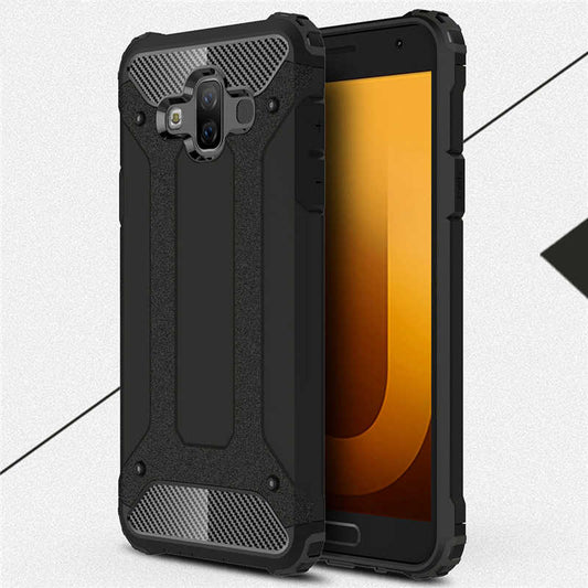 Galaxy J7 Duo Kılıf Zore Crash Silikon Kapak Siyah