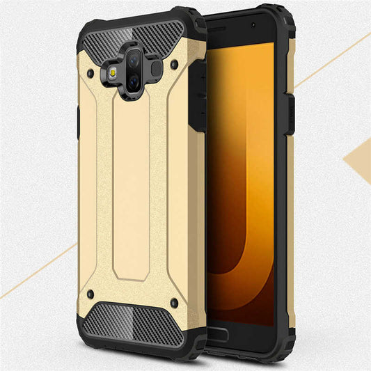 Galaxy J7 Duo Kılıf Zore Crash Silikon Kapak Gold