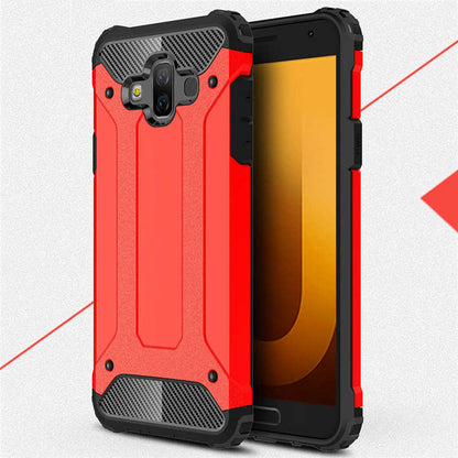Galaxy J7 Duo Kılıf Zore Crash Silikon Kapak Kırmızı