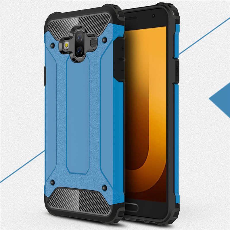 Galaxy J7 Duo Kılıf Zore Crash Silikon Kapak Mavi