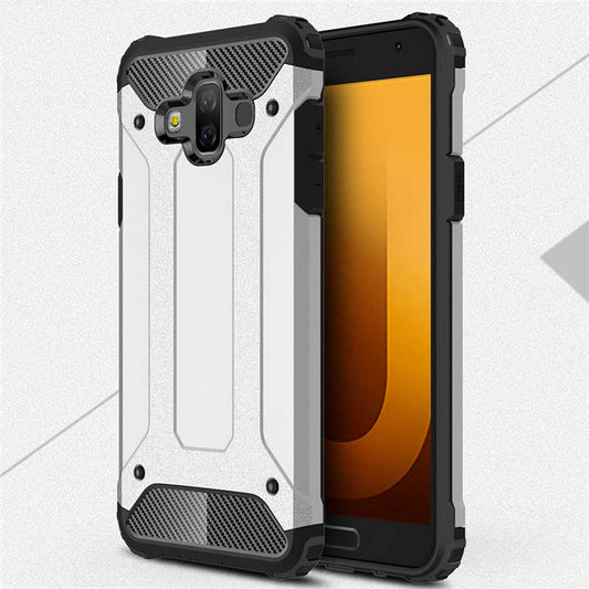 Galaxy J7 Duo Kılıf Zore Crash Silikon Kapak Gri