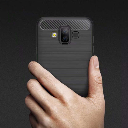 Galaxy J7 Duo Kılıf Zore Room Silikon Kapak Gri