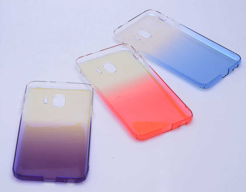 Galaxy J7 Duo Zore Renkli Transparan Kapak Mavi
