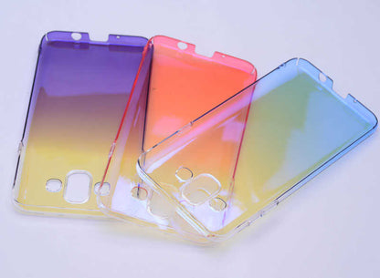 Galaxy J7 Duo Zore Renkli Transparan Kapak Pembe