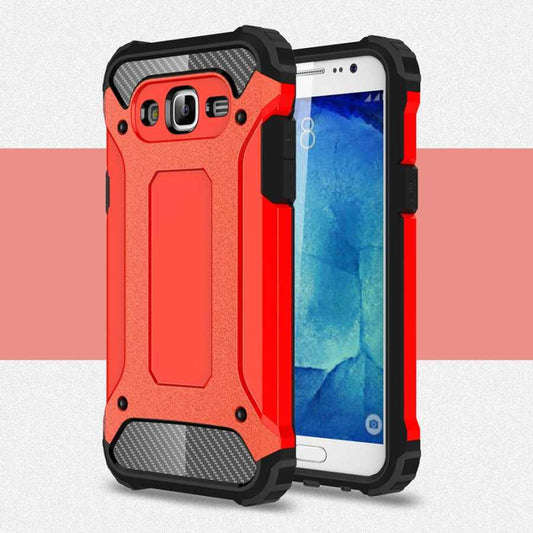 Galaxy J7 Kılıf Zore Crash Silikon Kapak Kırmızı
