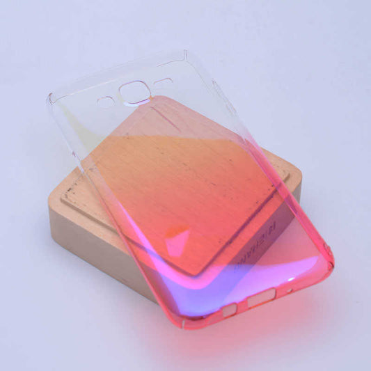 Galaxy J7 Zore Renkli Transparan Kapak Pembe