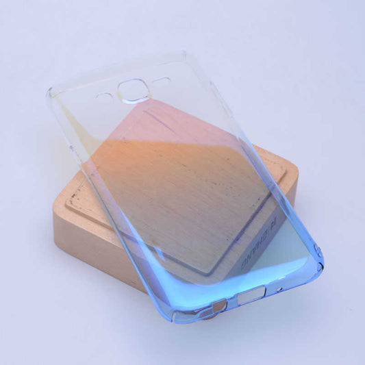 Galaxy J7 Zore Renkli Transparan Kapak Mavi