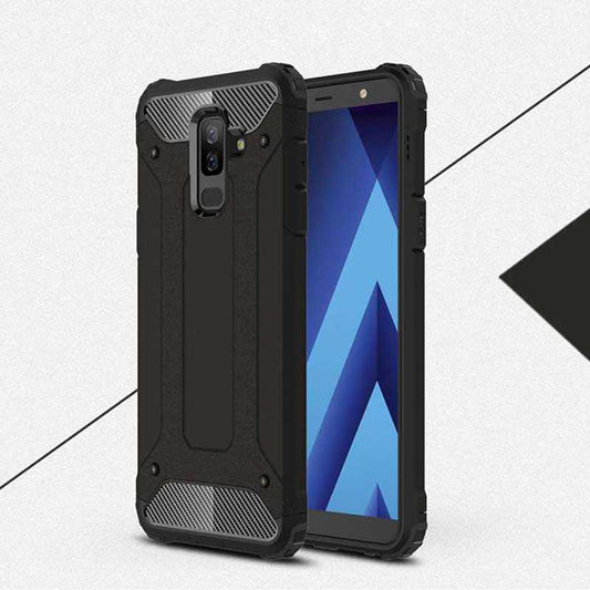 Galaxy J8 Kılıf Zore Crash Silikon Kapak Siyah
