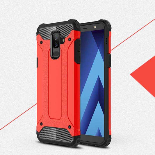 Galaxy J8 Kılıf Zore Crash Silikon Kapak Kırmızı