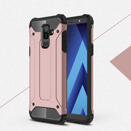 Galaxy J8 Kılıf Zore Crash Silikon Kapak Rose Gold