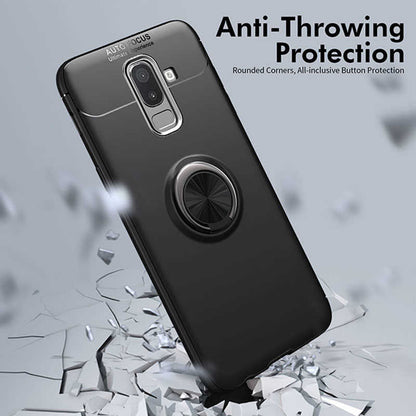 Galaxy J8 Kılıf Zore Ravel Silikon Kapak Siyah