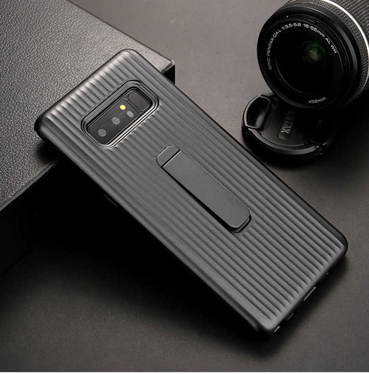 Galaxy Note 8 Kılıf Zore Wave Standlı Mıknatıslı Kapak Siyah
