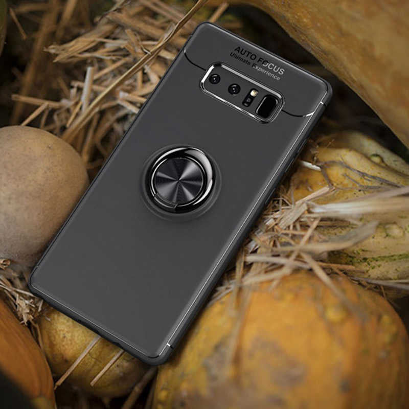 Galaxy Note 8 Kılıf Zore Ravel Silikon Kapak Siyah-Kırmızı