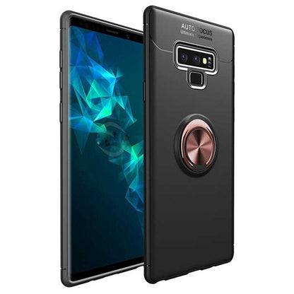 Galaxy Note 9 Kılıf Zore Ravel Silikon Kapak Siyah-Rose Gold