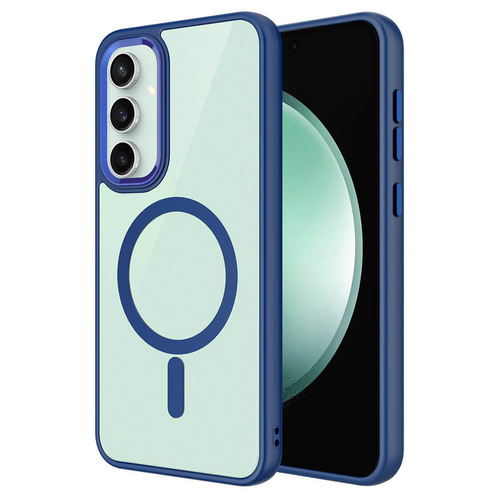 Galaxy S23 FE Kılıf Wireless Şarj Özellikli Zore Krom M-safe Silikon Kapak