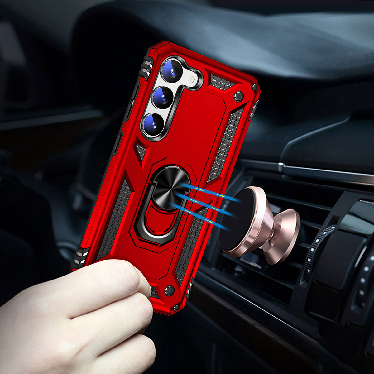 Galaxy S23 Kılıf Zore Vega Kapak Mavi