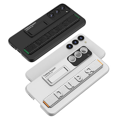 Galaxy S23 Plus Kılıf Standlı El Tutacaklı Zore Band Kapak Gümüş