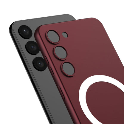 Galaxy S23 Plus Kılıf Wireless Şarj Özellikli Zore Kıpta Magsafe Silikon Kapak Siyah