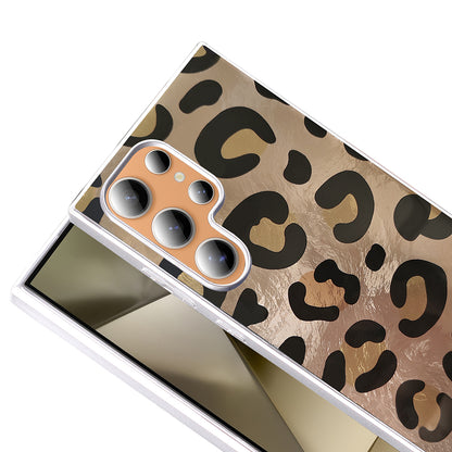 Galaxy S23 Ultra Kılıf Desenli Zore Mep Kapak Gold Leopar