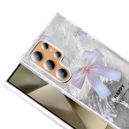 Galaxy S23 Ultra Kılıf Desenli Zore Mep Kapak İncili Fiyonk
