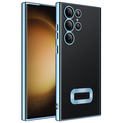 Galaxy S23 Ultra Kılıf Kamera Korumalı Logo Gösteren Zore Omega Kapak Sierra Mavi