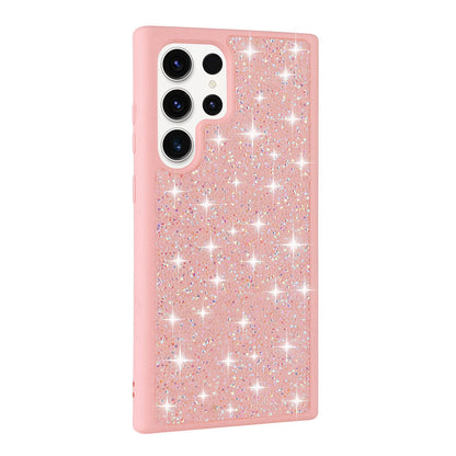 Galaxy S23 Ultra Kılıf Parlak Taşlı Tasarım Zore Pırlanta Kapak Pembe